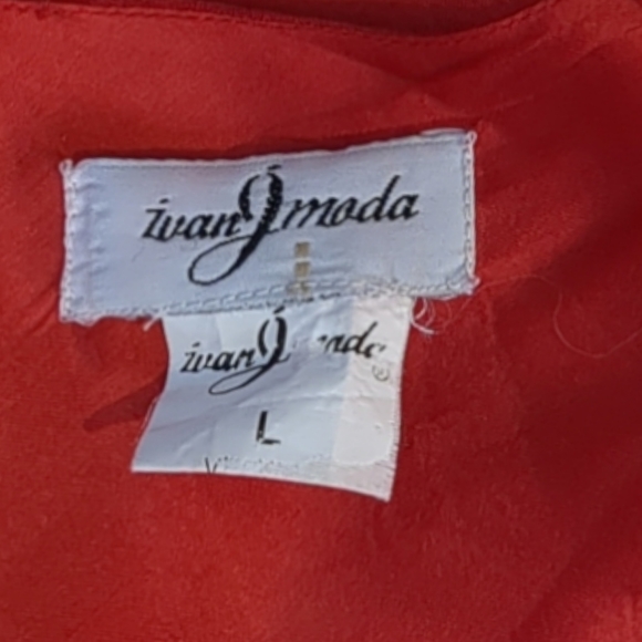 IVAN J MODA Gorgeous Red Embellished Dress Size L - Picture 15 of 16